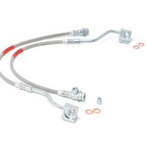 Rough Country Brake Lines Stainless FR 4-6″ Lift Ford Bronco/F-150 4WD (1980-1996)