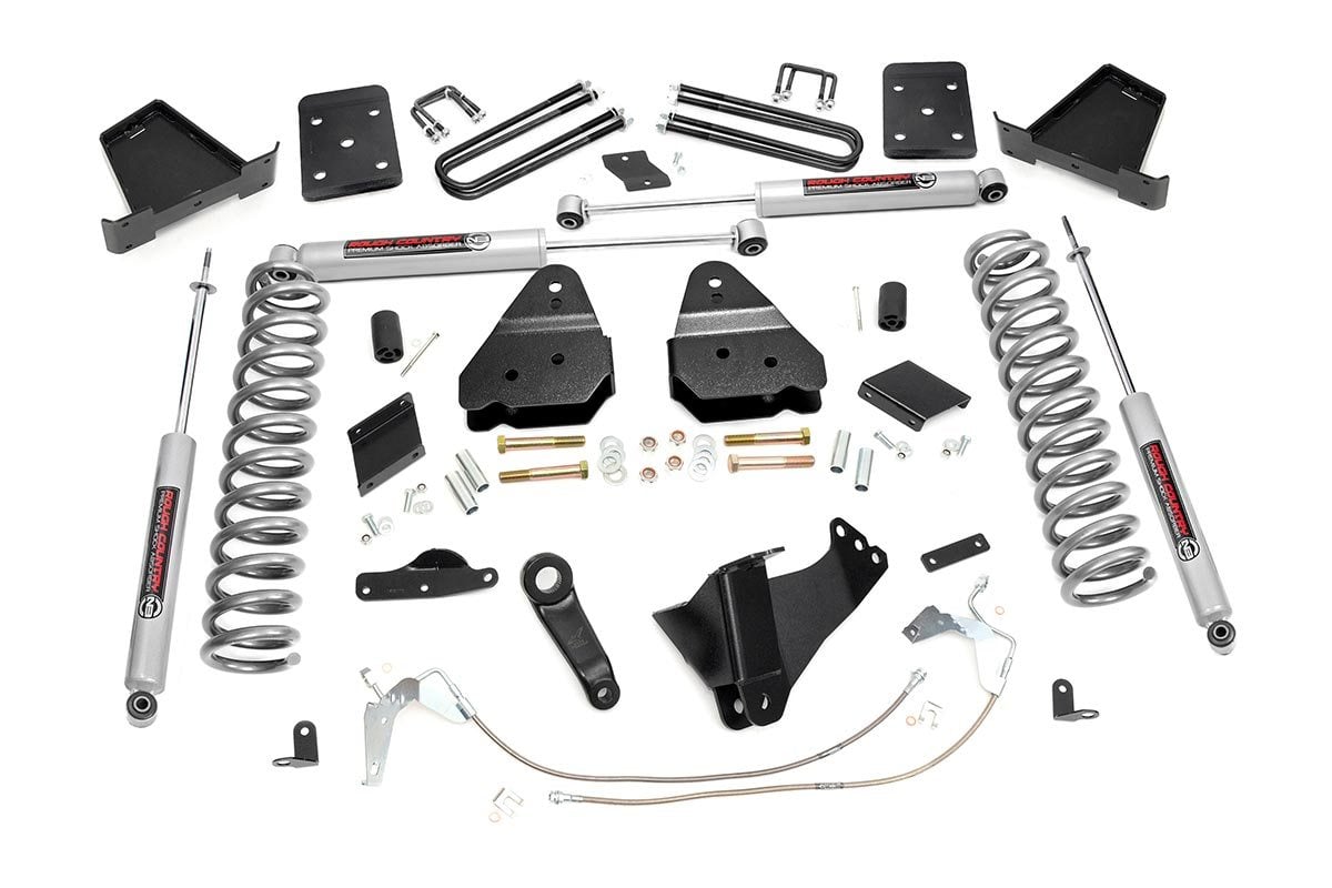 Rough Country 6 Inch Lift Kit Gas OVLD Ford F-250 Super Duty 4WD (2011-2014)