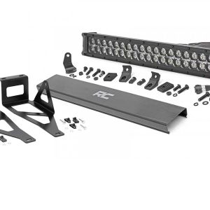 Rough Country LED Light Kit Bumper Mount 20″ Black Dual Row White DRL Ford F-250/F-350 Super Duty (05-07)