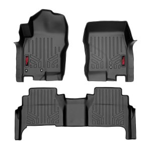 Rough Country Floor Mats FR & RR Crew Cab Nissan Frontier 2WD/4WD (2008-2021)