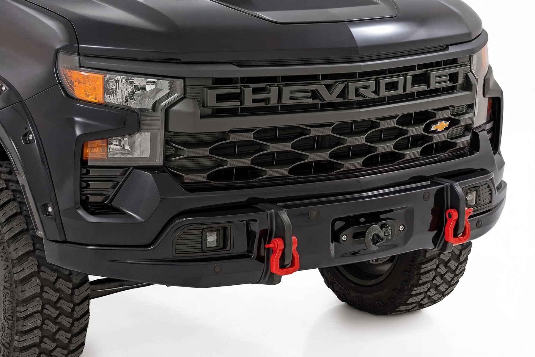 Rough Country Front FXS Bumper 12000S GB8 Mosaic Black Chevy Silverado 1500 (23-26)