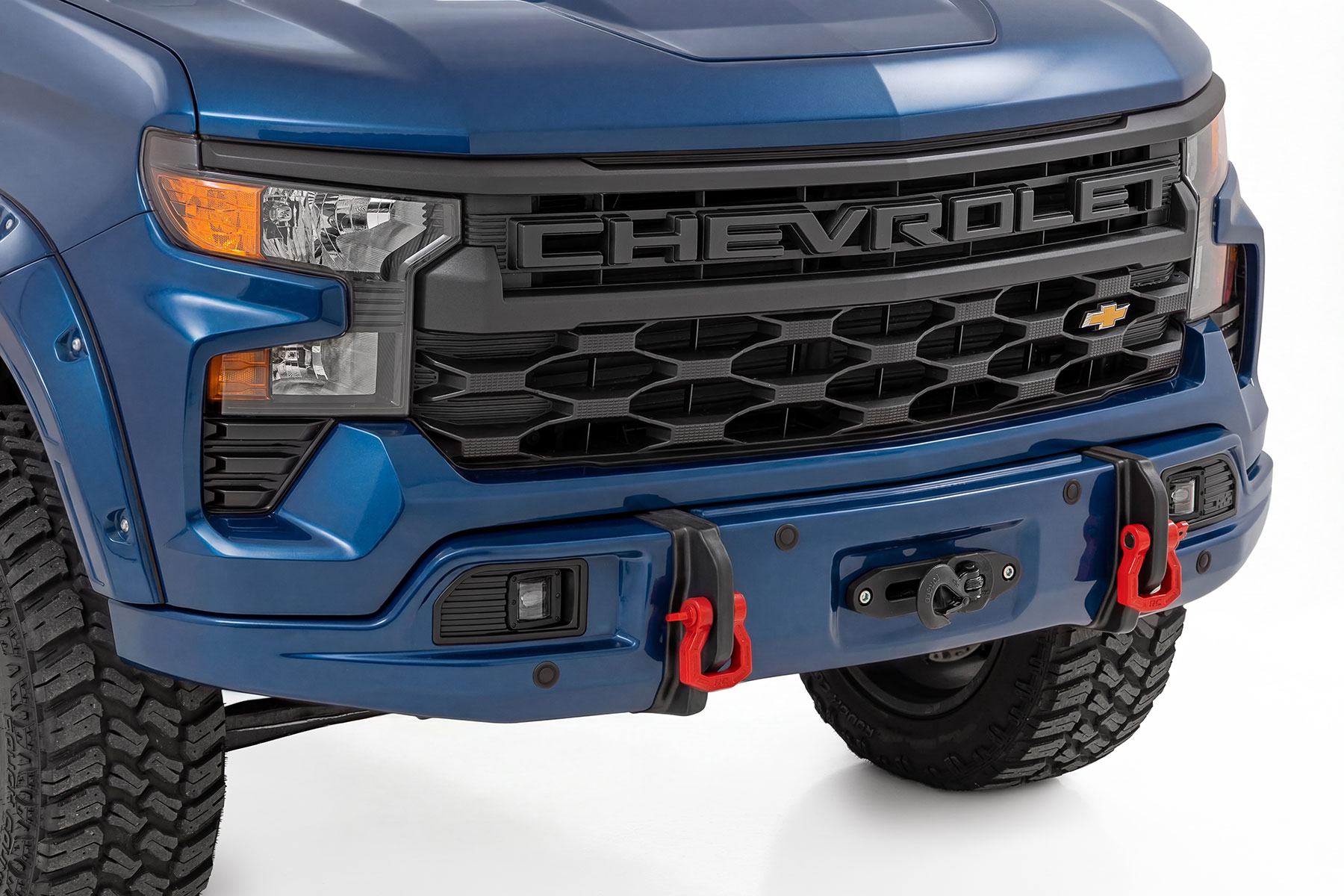 Rough Country Front FXS Bumper 12000S GA0 North Sky Blue Chevy Silverado 1500 (23-26)
