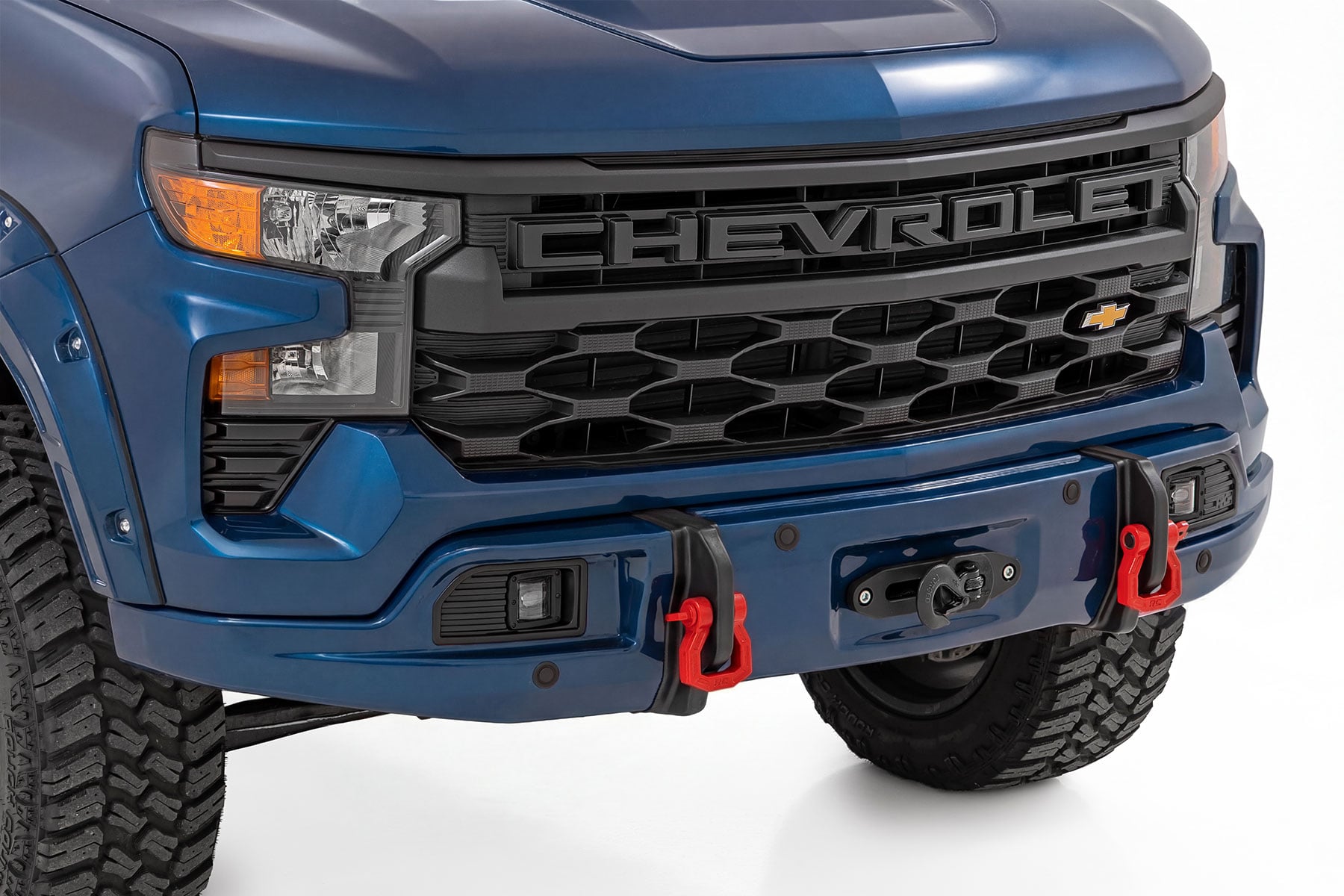 Rough Country Front FXS Bumper 12000S GJV Riptide Blue Chevy Silverado 1500 (23-26)