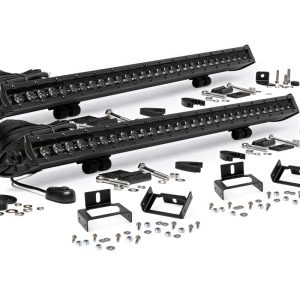 Rough Country LED Light Kit Grill Mount 30″ Black Single Row Pair Ford F-250/F-350 Super Duty (11-16)