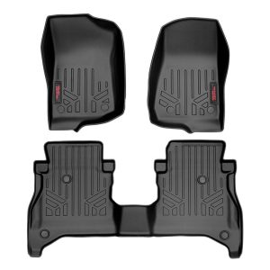 Rough Country Floor Mats FR & RR RR Non-Lock Jeep Gladiator JT 4WD (2020-2026)