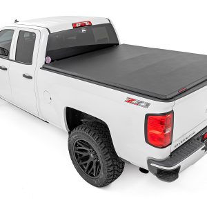 Rough Country Soft Tri-Fold Bed Cover 6’7″ Bed Chevy/GMC 1500/2500HD/3500HD (14-19 & Classic)