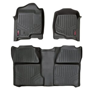 Rough Country Floor Mats FR & RR Crew Cab Chevy/GMC 1500/2500HD (07-14)