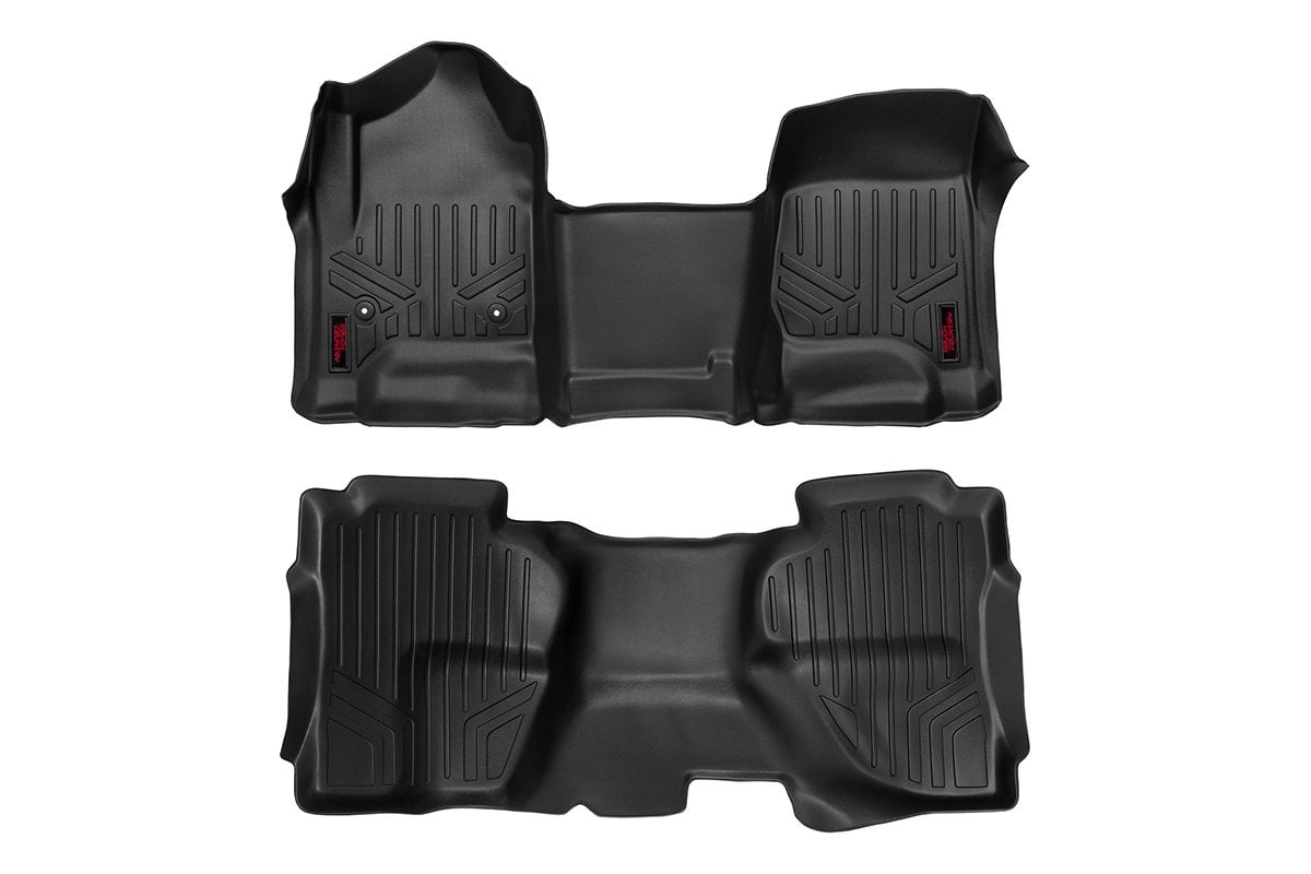Rough Country Floor Mats FR & RR OV Hump Ext Cb Chevy/GMC 1500/2500HD/3500HD 2WD/4WD