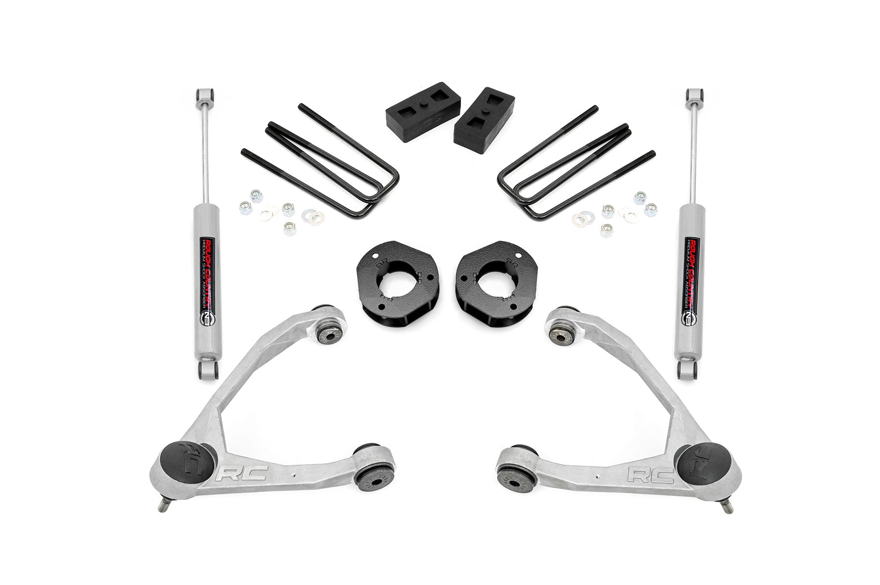 Rough Country 3.5 Inch Lift Kit Forged UCA Cast Steel Chevy/GMC 1500 (07-16)