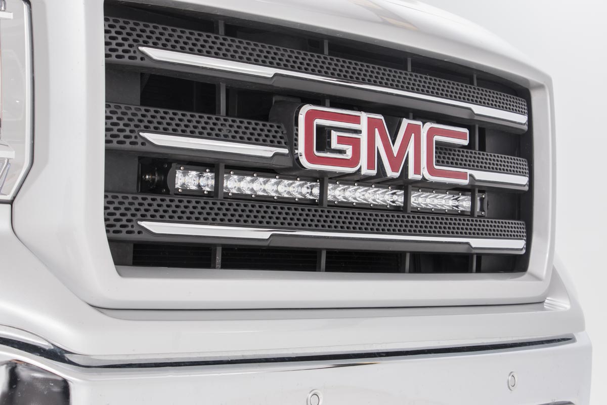 Rough Country LED Light Kit Behind Grille Mount 30″ Chrome Single Row Chevy/GMC 1500 (14-18 & Classic)
