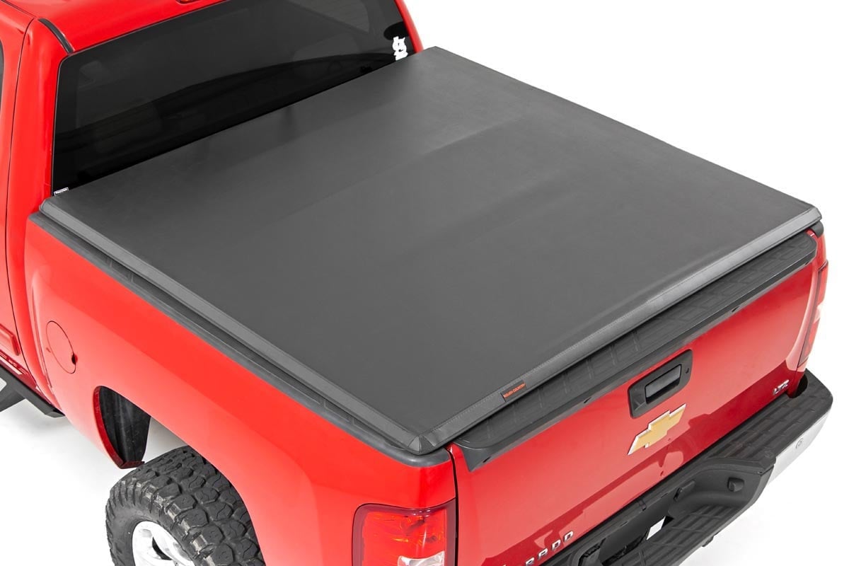 Rough Country Soft Tri-Fold Bed Cover 6’7″ Bed Chevy/GMC 1500/2500HD/3500HD (07-14)