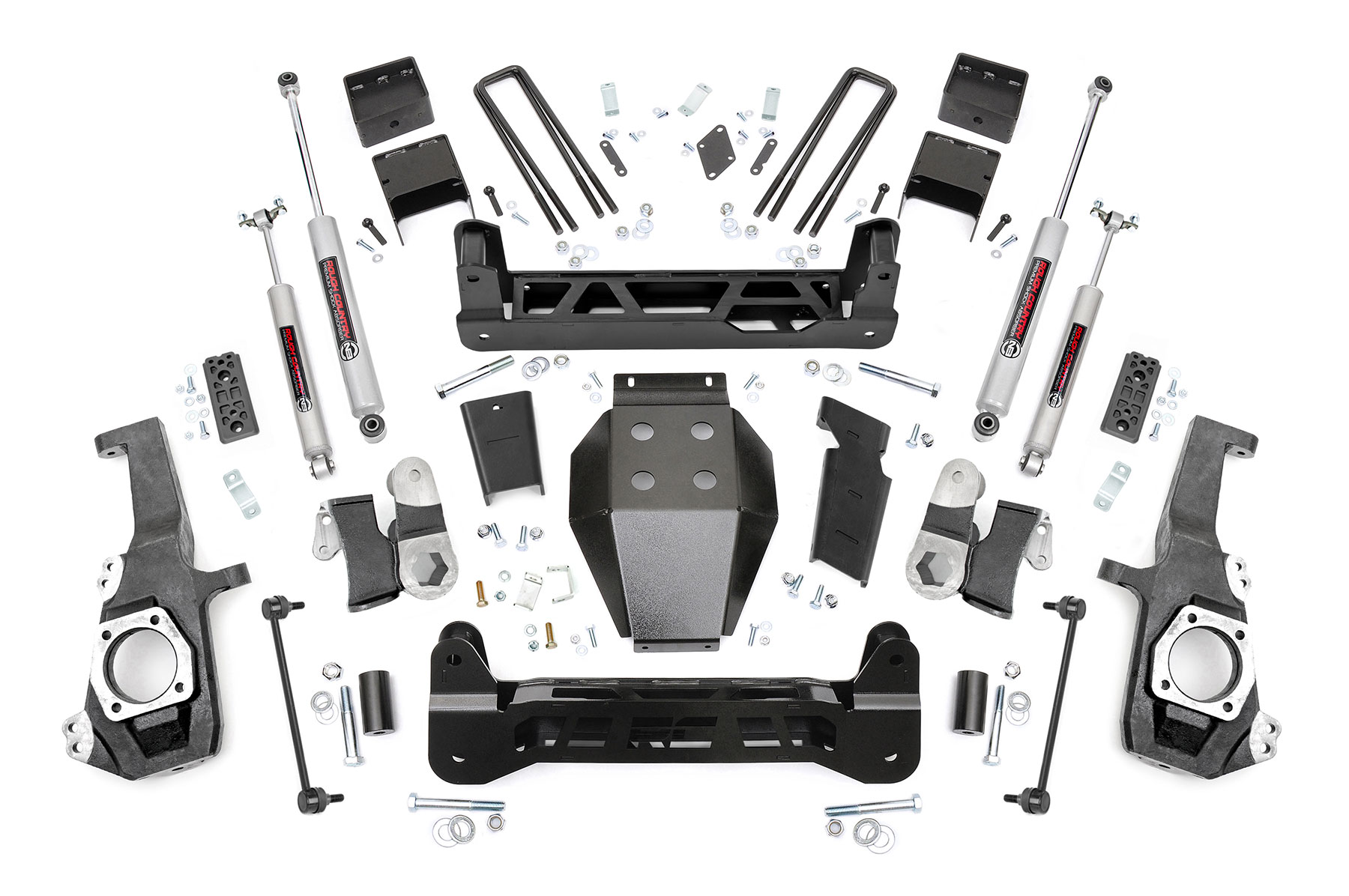 Rough Country 5 Inch Lift Kit NTD w/ Overloads Chevy/GMC 2500HD/3500HD (20-26)