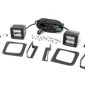 Rough Country LED Light Kit Fog Mount 2″ Black Pair GMC Sierra 1500 2WD/4WD (14-15)