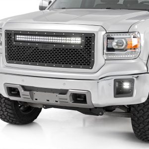 Rough Country Mesh Grille 30″ Dual Row LED Black GMC Sierra 1500 2WD/4WD (2014-2015)