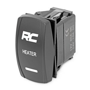 Rough Country Rocker Switch Cab Heater 2x1 with Logo Blue Back Light Polaris General XP 4 1000