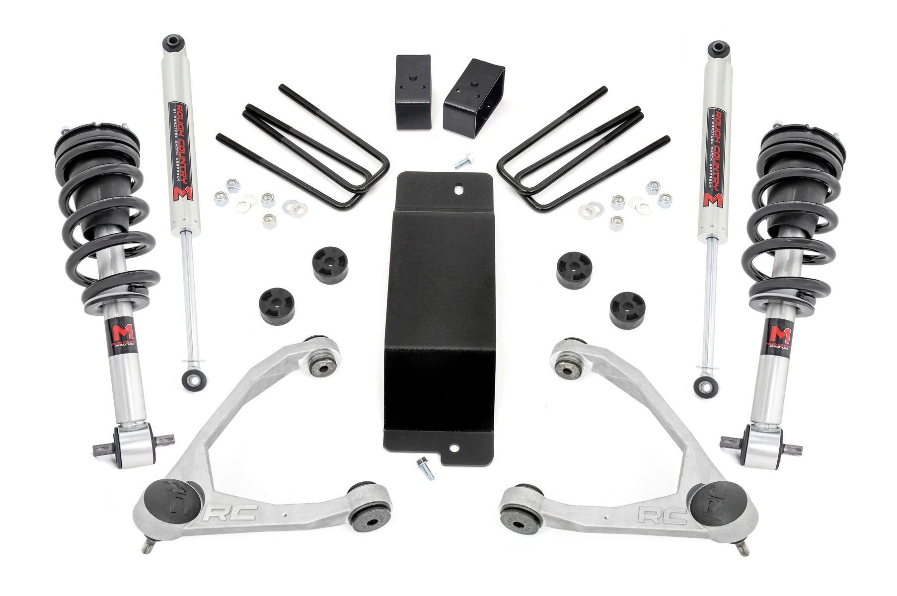 Rough Country 3.5 Inch Lift Kit Forged UCA M1 Strut Chevy/GMC 1500 (14-16)