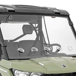 Rough Country Vented Full Windshield Scratch Resistant Can-Am Defender HD 5/HD 8/HD 9/HD 10