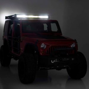 Rough Country Roof Rack Black Series Lights Jeep Wrangler JK/Wrangler Unlimited (07-18)