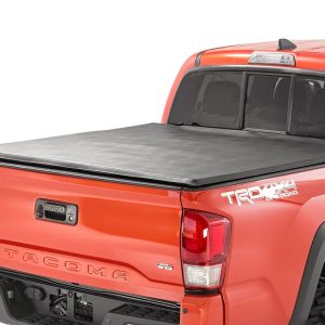 Rough Country Soft Tri-Fold Bed Cover 5′ Bed Dbl Cab Toyota Tacoma 2WD/4WD (16-23)
