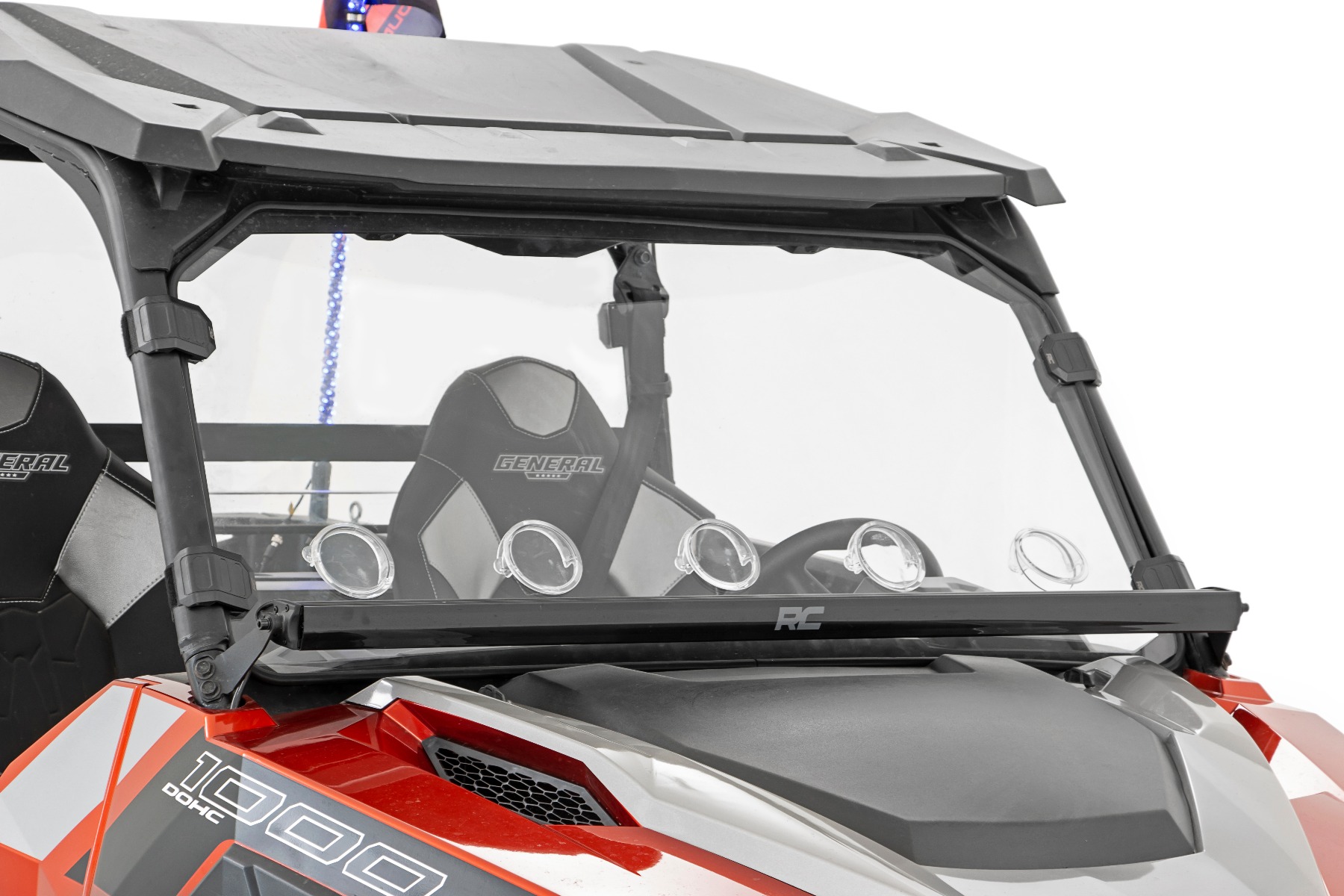 Rough Country Vented Full Windshield Scratch Resistant Polaris General XP 4 1000