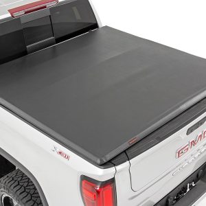 Rough Country Soft Tri-Fold Bed Cover 6’7″ Bed Chevy/GMC Sierra 1500 (19-26)/Silverado 1500 (19-26)