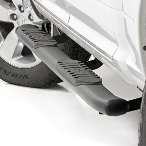 Rough Country Oval Nerf Step Crew Cab Black Ram 1500/2500/3500 2WD/4WD (2010-2025 & Classic)