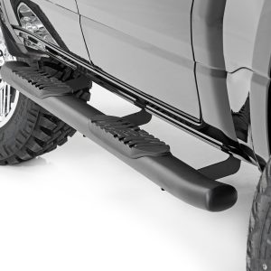 Rough Country Oval Nerf Step Crew Cab Black Ram 1500 (19-26)/1500 TRX (21-24)