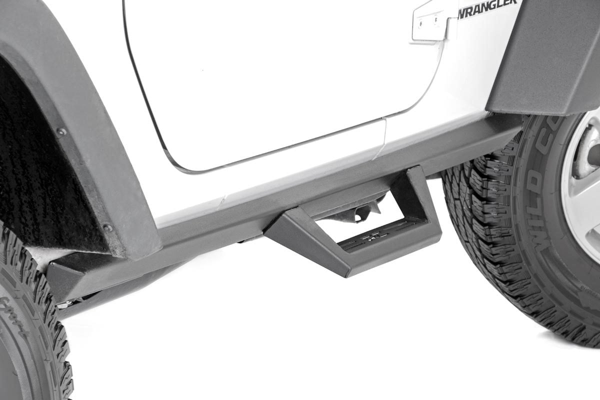 Rough Country Contoured Drop Steps 2 Door Jeep Wrangler JK 4WD (2007-2018)