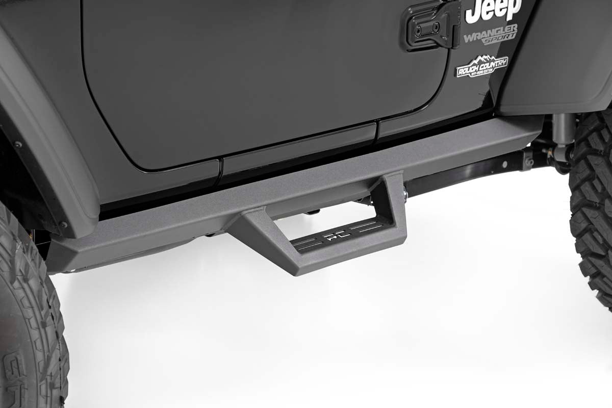 Rough Country Contoured Drop Steps 2 Door Jeep Wrangler JL 4WD (2018-2026)