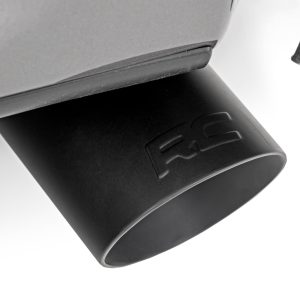 Rough Country Exhaust Tip Black RC Logo 2.5-3.125 Inch Pipe
