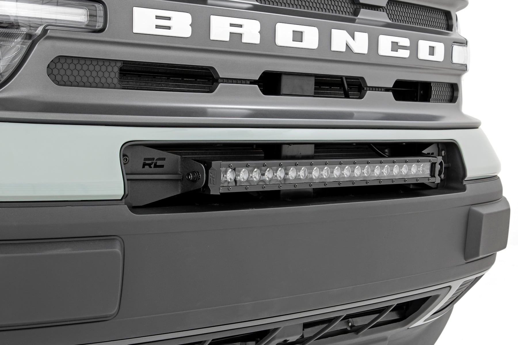 Rough Country LED Light Kit Bumper Mount 20″ Black Single Row Ford Bronco Sport (21-26)