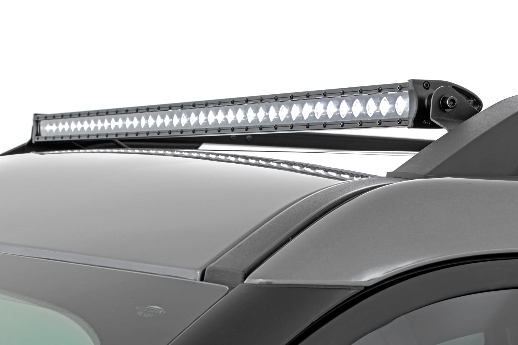Rough Country LED Light Kit Roof Rack Mount 40″ Black Single Row Ford Bronco Sport (21-26)