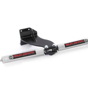 Rough Country N3 Steering Stabilizer Dual 2.5-8 Inch Lift Ram 2500 (14-26)/3500 (13-26)