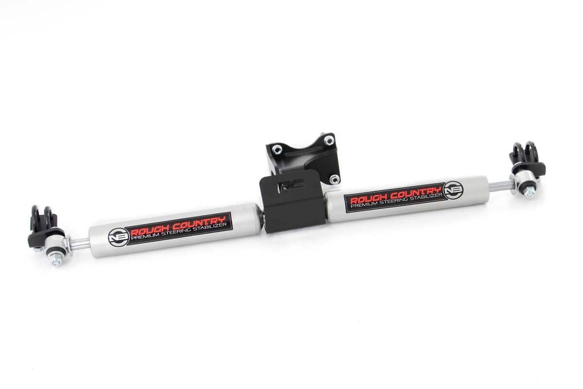 Rough Country N3 Steering Stabilizer Dual 2-8 Inch Lift Jeep Wrangler JK/Wrangler Unlimited (07-18)