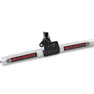Rough Country N3 Steering Stabilizer Dual 4 Inch Lift Jeep Grand Cherokee WJ (99-04)