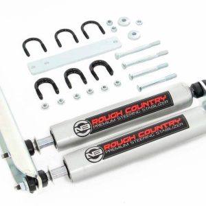 Rough Country N3 Steering Stabilizer Dual Ford Bronco/F-150/F-250 (1980-1998)