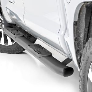 Rough Country Oval Nerf Step Crew Cab Black Toyota Tundra 2WD/4WD (2007-2021)