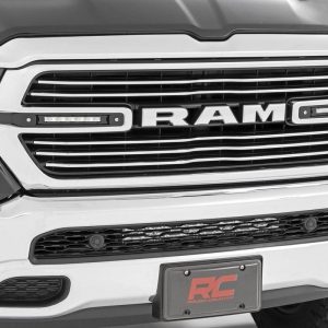Rough Country Dual 6in LED Grille Kit Chrome Slimline Ram 1500 2WD/4WD (2019-2024)
