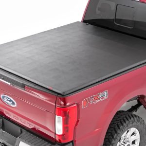 Rough Country Soft Tri-Fold Bed Cover 6’10” Bed Ford F-250/F-350 Super Duty (17-26)