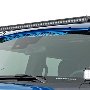 Rough Country LED Light Kit Upper Windshield 40″ Black Single Row Ford Bronco (21-26)