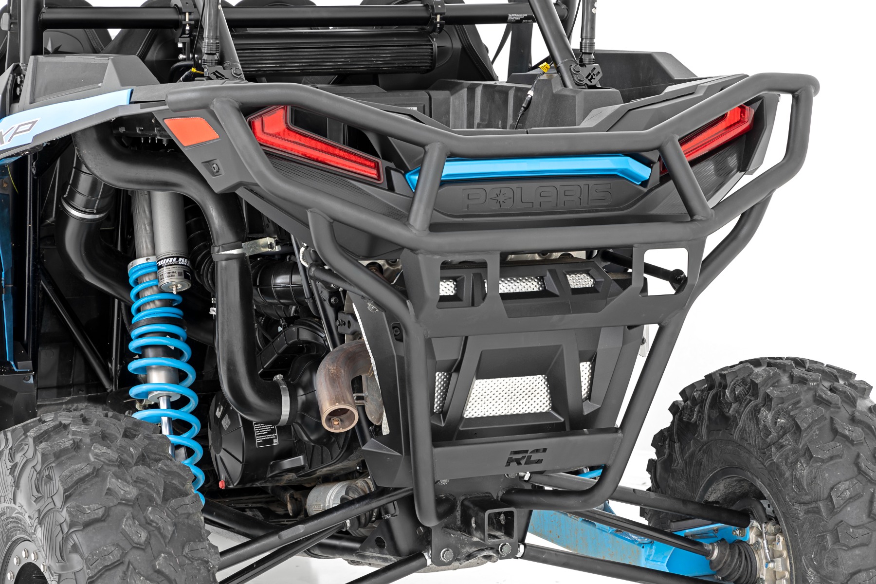 Rough Country Tubular Bumper Rear w/ Receiver Hitch Polaris RZR XP 1000