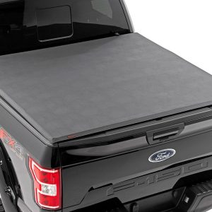 Rough Country Soft Tri-Fold Bed Cover 6’7″ Bed Ford F-150 (15-20)/Raptor (17-20)