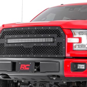 Rough Country Mesh Grille 30″ Dual Row LED Black Ford F-150 2WD/4WD (2015-2017)