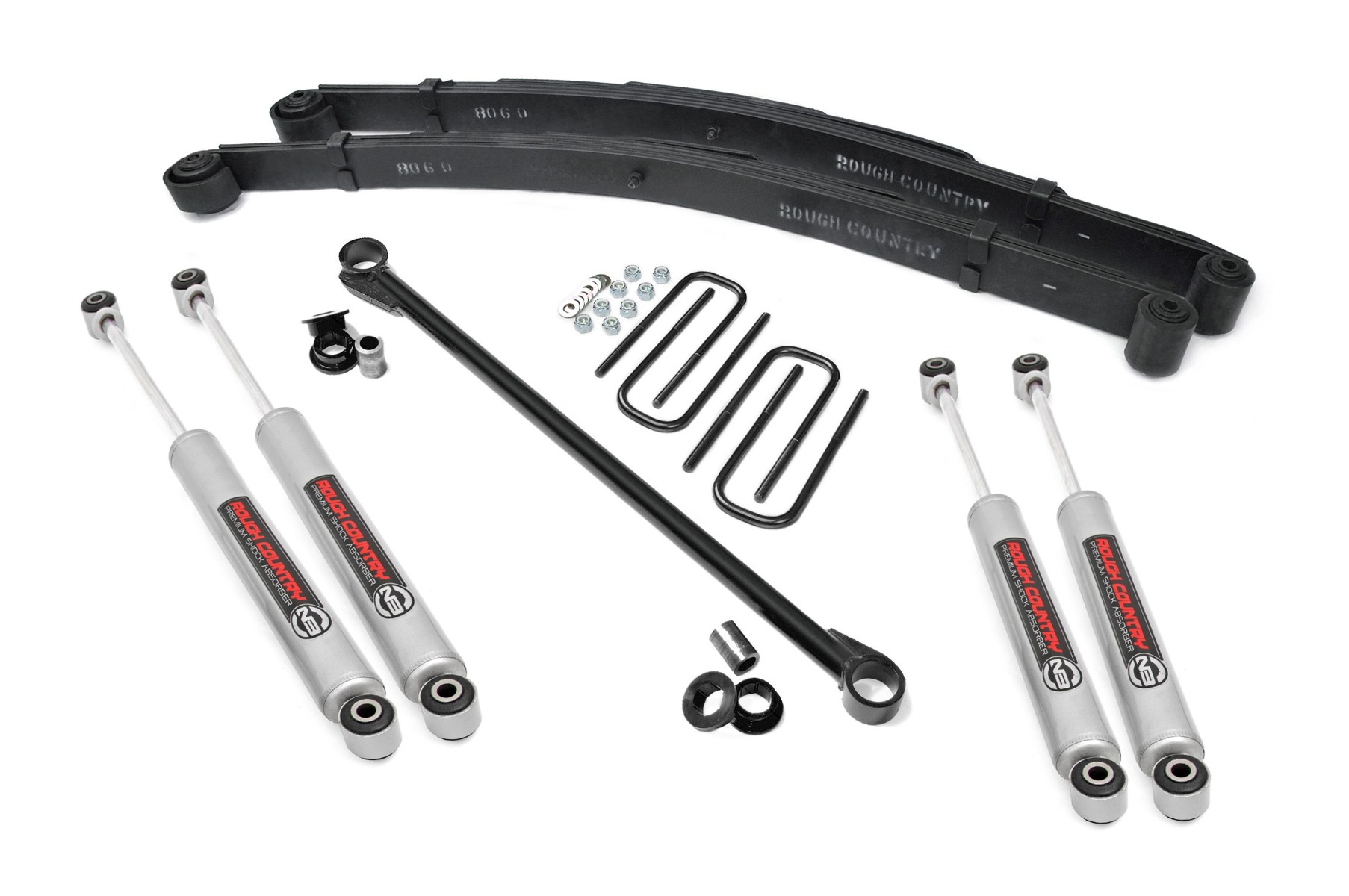 Rough Country 2.5 Inch Leveling Kit Leaf Spring Ford F-250/F-350 Super Duty 4WD (99-04)