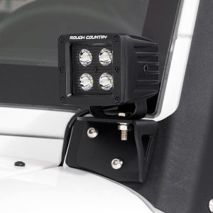Rough Country LED Light Mount Lower Windshield Pod Jeep Wrangler JK/Wrangler Unlimited (07-18)