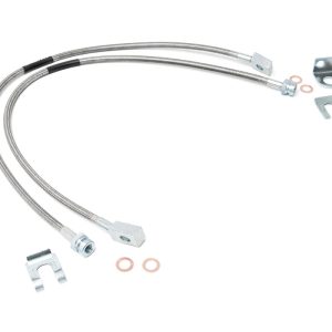 Rough Country Brake Lines Stainless FR 4-6″ Lift Jeep Cherokee XJ/Wrangler TJ/Wrangler Unlimited