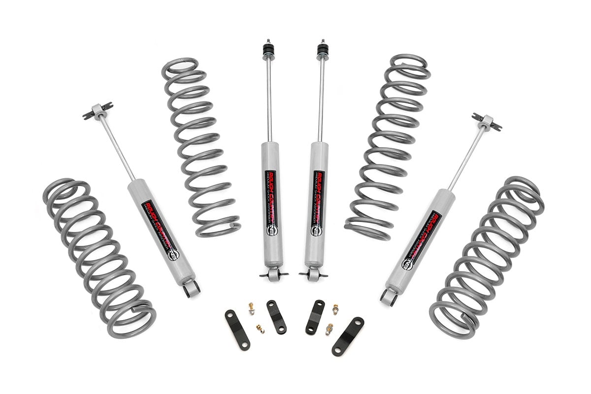 Rough Country 2.5 Inch Lift Kit Coils Jeep Wrangler Unlimited 2WD/4WD (2007-2018)