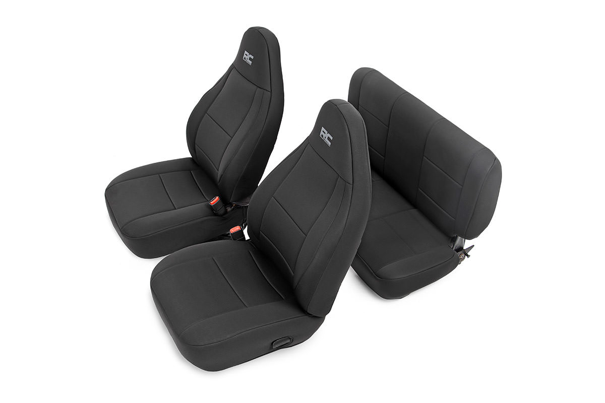Rough Country Seat Covers Front and Rear Jeep Wrangler TJ (03-06)/Wrangler Unlimited (04-06)