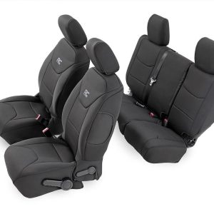 Rough Country Seat Covers Front and Rear 4-Door Jeep Wrangler Unlimited 4WD (13-18)