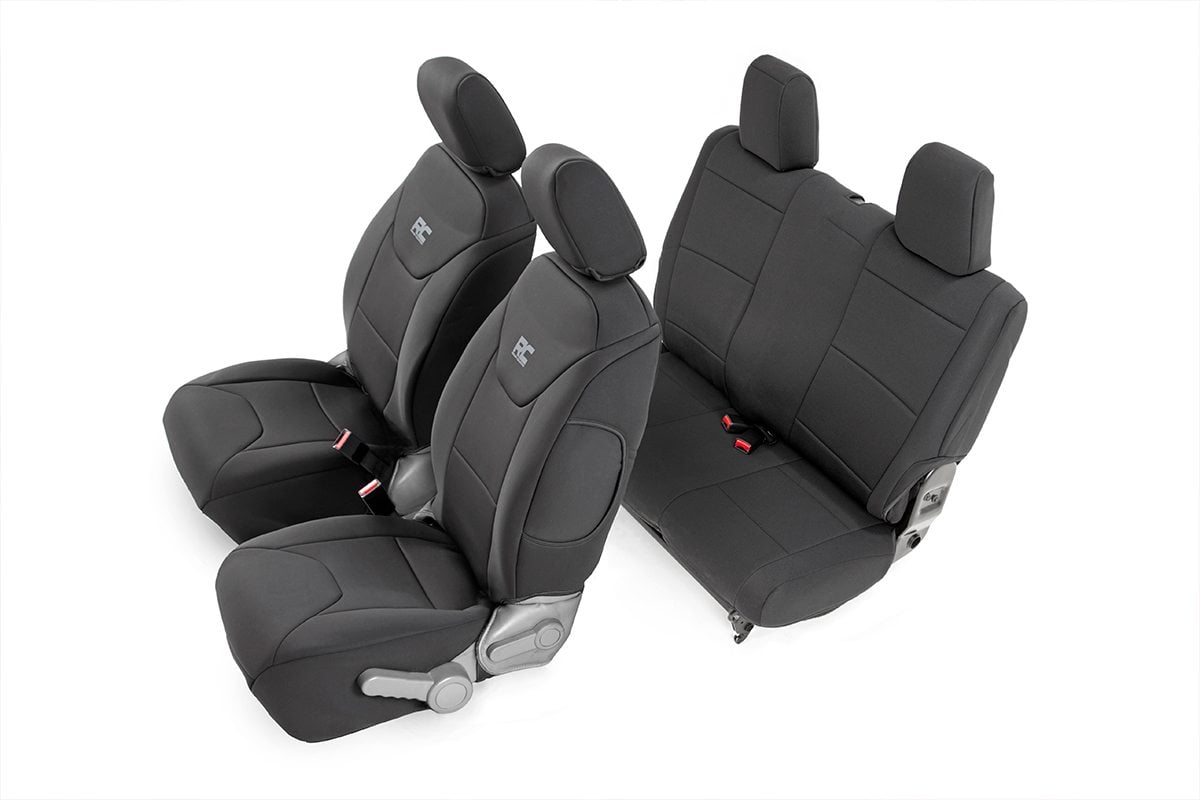 Rough Country Seat Covers Front and Rear Jeep Wrangler JK 4WD (2007-2010)